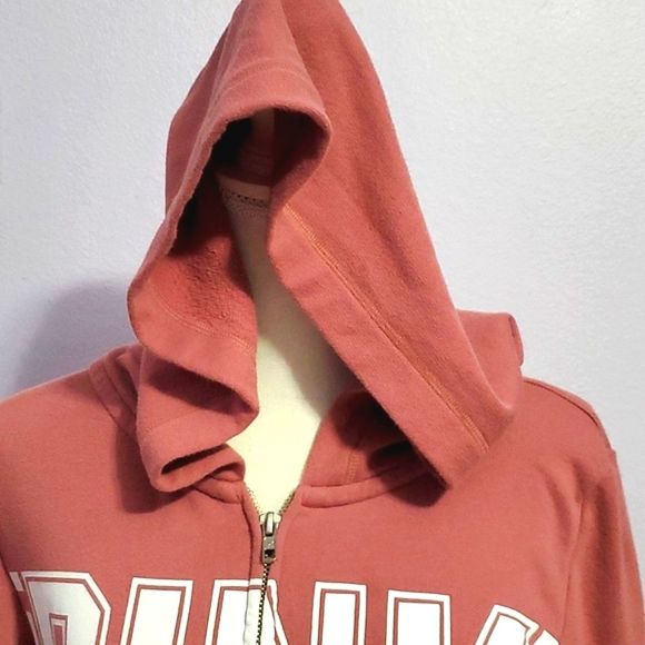 PINK Mauve Soft Comfy Long Sleeve Lounging Zippered Sweater Hoodie - Picture 2 of 8